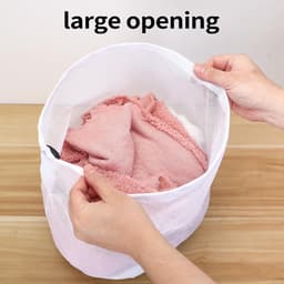 Waszakken met trekkoord voor wasmachinetassen voor wasmachines, delicate waszakken, herbruikbare netto waszak voor delicate kleding, sokken, beha, ondergoed, 2 kleine (30 x 40 cm), 1 groot (50 — thumbnail 3