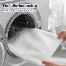 3 Stuks Wasnet voor Wasmachine 50 x 60cm+80 x 90cm Waszakken in Fijnmazig Polyester Waszak voor Wasmachine met Verborgen Ritssluiting voor Dekens, Jassen, Gordijnen, Lakens en Knuffels — thumbnail 3