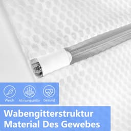 Wasnet voor wasmachine, 2 soorten mazen, waszak met ritssluiting, voor fijne was, ondergoed, jeans, badhanddoek, herbruikbaar — thumbnail 4