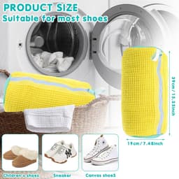 Dailygoods- Waszak Schoenen Herbruikbaar - Waszak met Rits - Waszakken voor Wasgoed - Wasnet - Waszak Groot - Geschikt voor Wasmachine — thumbnail 2