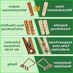 400 Stuks Houten Wasknijpers 6 cm - Duurzame Mini Clips voor Was, Kantoor Memos en Creatieve Projecten — thumbnail 4