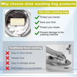 SnelShoppen - Schoenenwaszak set van 2, wasmachine vriendelijk, schoenenwaszak voor dieptereiniging, hoogwaardige materialen, ideaal voor sport- en ca — thumbnail 5