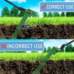 SnelShoppen - Grondankers 20 Stuks Tuin Edging Peilen, Tegels en Spijkers voor Landschapsafwerking, Tentbevestiging, Onkruidtegels, Kunststof Haringen — thumbnail 3