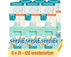 Seepje Wasmiddel Universeel Navulling - 126 wasbeurten - 6 x 945ML - Voordeelverpakking