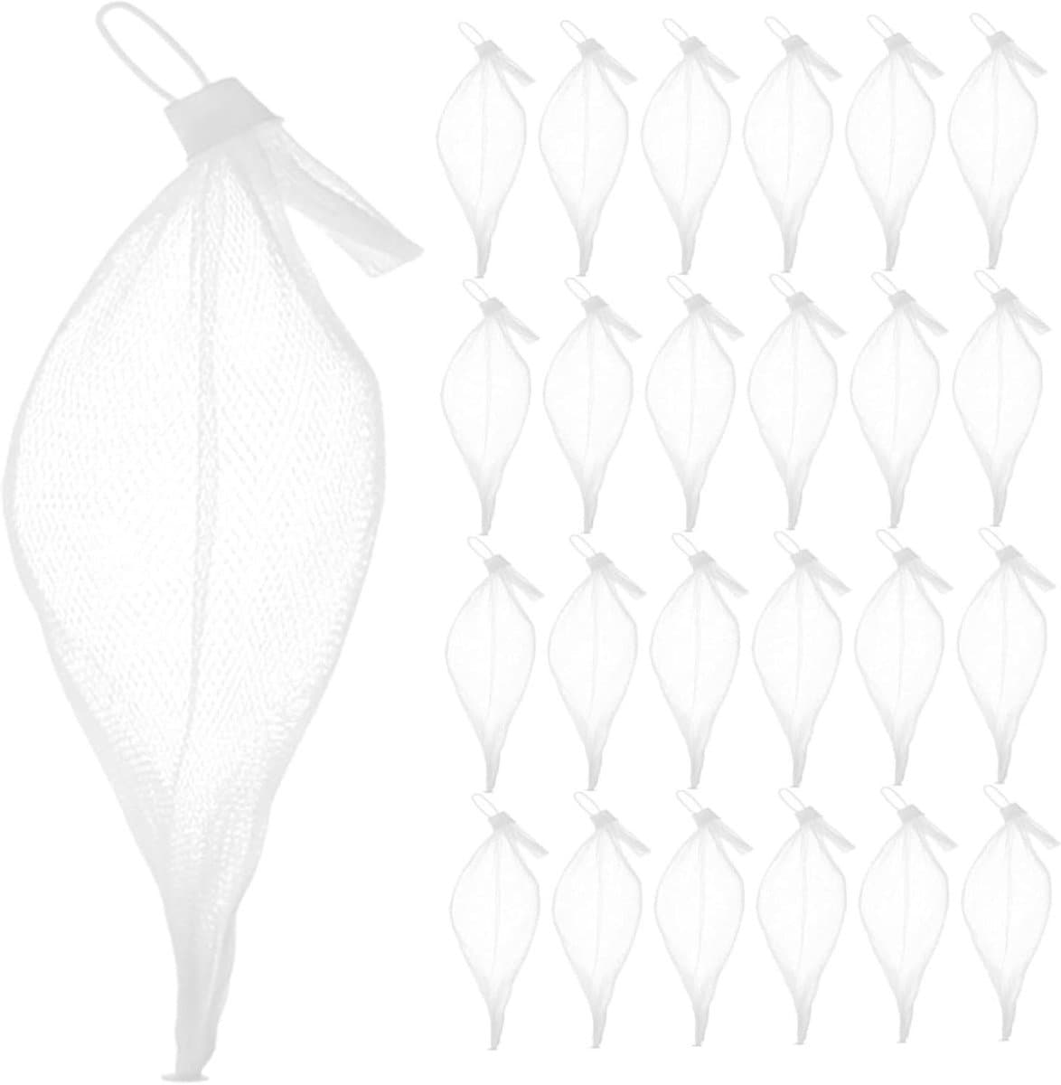Opbergzakjes - Netzakjes - Kleine Spullen Opbergen - Met Trekkoord - 100 Stuks - Wit — afbeelding 1