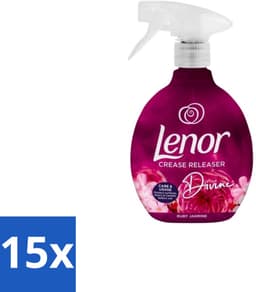 15 x Lenor – Crease Releaser Spray – Divine Ruby Jasmine – Kreukverwijderaar & Textielverfrisser – 500 ml - Voordeelverpakking - 15 stuks — thumbnail 1