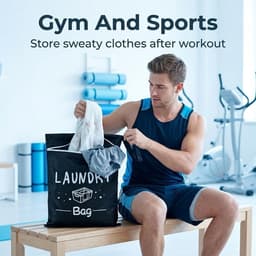 Reisset van 2 Stuks, Waterdichte Waszakken voor Vuile Was, Opvouwbare Tas voor Gym, Zwemmen en Kamperen, Geurvrije Ontwerp en Handig Gebruik — thumbnail 2