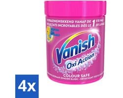 4 x Vanish Oxi Action - Veilige Kleur - Vlekkenverwijderaar Poeder - Zonder Bleek - Gekleurde Was - 550 Gram - Vlekkenverwijderaar - Kleurveilig - Waspoeder - Gekleurde Was - Vlekken Verwijderen