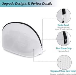 SnelShoppen - Premium mesh wasnet voor schoenen en sportschoenen, 2-pack waszakken met duurzame ritssluiting voor extra bescherming tijdens het wassen — thumbnail 5