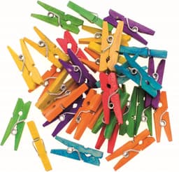 Houten Kledingknijpers - Wasknijpers Ambacht - Knutselen Decoratie - Onbehandeld Natuurhout - 35 mm 48 Stuks - Natuurlijk — thumbnail 4