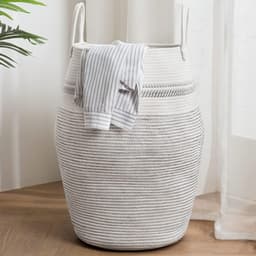 heupwasmand - Wasmand - Katoen - Handgeweven Design - Groot Opslagvermogen - Voor Huishoudelijk Gebruik — thumbnail 4