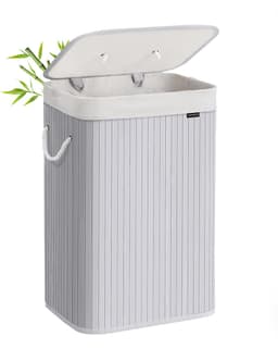 SONGMICS - Wasmand - Met Deksel - 72L Capaciteit - Gemaakt van Bamboe — thumbnail 1