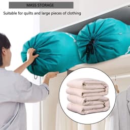 Set van 2 Waszakken van 120 Liter, Grote Vouwbare Wasmand, Ideaal voor Thuis en Reizen, Opbergzak voor Kleding en Wasgoed — thumbnail 5