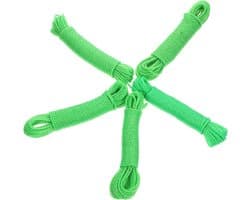 Nylon Waslijnen - Drooglijnen Kleding - Buiten Kleding Drogen - Winddicht Antislip - 5 stuks - Groen