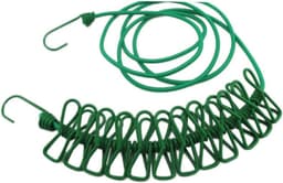 Reis Waslijn - Draagbare Kledinglijn - Kleding Drogen - Intrekbaar En Elastisch - 2 Stuks - Groen — thumbnail 5