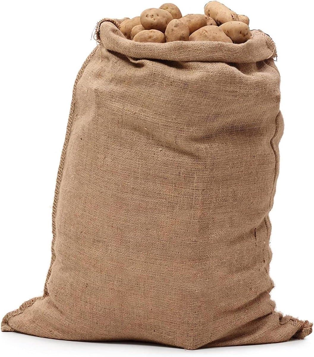 Jute Zakken - Opbergzakken Linnen - Organiseren Tuinieren - Ademende Natuurlijke Vezels - 60 x 100 cm - Natuurlijk — afbeelding 1