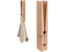 Reuze Wasknijpers - Grote Kledingclips - Handdoeken Ophangen - Duurzaam Hout Materiaal - 30 cm - Houtkleur