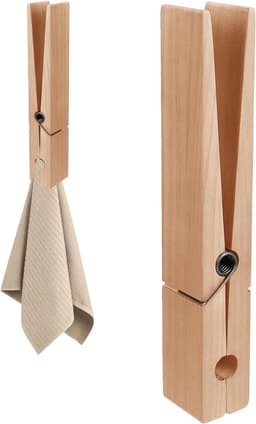 Reuze Wasknijpers - Grote Kledingclips - Handdoeken Ophangen - Duurzaam Hout Materiaal - 30 cm - Houtkleur — thumbnail 1