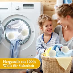 7 drogerballen voor wasdroger - 5 cm - drogerbal voor wasmachine - drogerballen van wol - natuurlijke wasverzachter - wasballen voor droger - zachte was (wit) — thumbnail 4