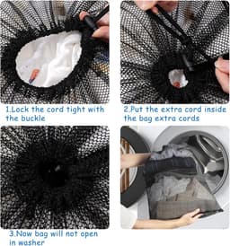 2 Pakken 70×90 cm Extra Grote Wasnetzakken met Trekkoord, Waszak met Trekkoord voor Wasmachine, Stevige Reistas voor Vies Kleding Waszak voor Kleding, Blouses, Ondergoed — thumbnail 3