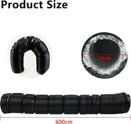 Afvoerslang PVC Aluminium - Flexibele Slang Luchtslang - Ventilatie Airco Droger - Met 2 Roestvrij Staal Klemmen — thumbnail 3