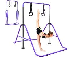 Gymnastiekstang Verstelbaar - Robuust Staal - Antislipvoet - Voor Kinderen - Voor Thuis En Buiten