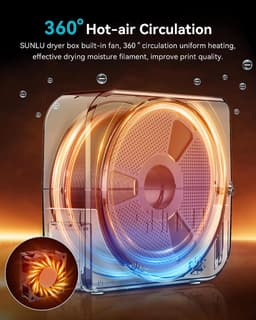 Filament Droger - Droogbox Fila - 3D Printen Verbeteren - Instelbare Tijd Temperatuur - 1kg Spoelen - Zwart — thumbnail 3