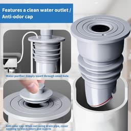 Dailygoods- Afvoerstop - Afvoerplug - Afvoerbuis - Afvoerslang Wasmachine - Afsluitdoppen - Geschikt voor keuken - Afvoerpijp — thumbnail 4
