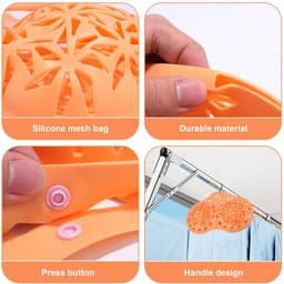 Dailygoods- Waszak Schoenen - Waszak Groot - Waszakken voor Wasgoed - Wasnet - Waszakje BH - Premium Siliconen 38x23 cm - Ondergoedwaszak — thumbnail 5