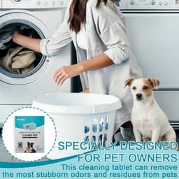 Dailygoods- Wasmachine Douchetabs 24 Stuks - Onderhoud - Verwijdert Geuren - Dieptereiniging - Duurzaam - Geschikt voor Huisdieren - Wasmachine Reiniger — thumbnail 3