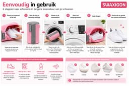 Schoenwaszak - Waszak voor schoenen - Herbruikbaar - Wasmachine&Droger - voor Sneakers en Tennisschoenen- Pink/Grijs — thumbnail 4