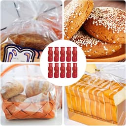 Zak Klemmen - Snack Clips - Voedsel Bewaren - Sterke Afdichting - 10 Stuks - Rood — thumbnail 4