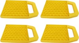 Stabilisator Jack Pads - Nivellerende Blokken - Ondersteuning Voertuig - Stapelbaar Ontwerp - 4 Stuks - Geel — thumbnail 4