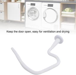 Deurstopper voor wasmachine met voorlader - Magnetische - Met 4.3cm magneetvoet - Verstelbaar en Flexibel - Verwijderbare - Deurhouder Wasmachine - Wasmachine Deurstopper - Houdt de deur van de wasmachine open om geurtjes te voorkomen - Wit — thumbnail 5