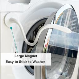 Deurstopper voor wasmachine met voorlader - Magnetische - Met 4.3cm magneetvoet - Verstelbaar en Flexibel - Verwijderbare - Deurhouder Wasmachine - Wasmachine Deurstopper - Houdt de deur van de wasmachine open om geurtjes te voorkomen - Wit — thumbnail 3