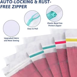 Wasmachine wasnetten set van 5 stuks, waszak met rits voor delicate kleding, jassen, schoenen en babykleding — thumbnail 5