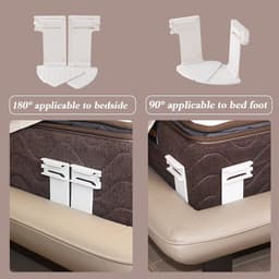 Set van 4 lakenhouders met vergrendelstrips en afneembare clips | Stevige, antislip lakenbevestigingen voor matrasbeschermers, dekens en beddengoed — thumbnail 2