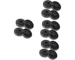 Luidspreker Isolatie Voetjes - Speaker Dempers - Geluidsverbetering - Trillingsdempend Aluminium Rubber - 4x4x1 cm - Zwart