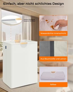 Omgoods - Set van 2 Vouwbare Wasmanden met 80 Liter Capaciteit — thumbnail 5