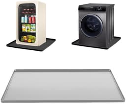 KZQ Waterdichte siliconen wasmachinebak 60x65 cm lek- en vloerbescherming voor wasmachines drogers vaatwassers koelkasten en airco Grijs — thumbnail 1