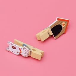 Wasknijpers Houten 10 Stuks - Mini Wasknijpers - Decoratieklemmen - Fotoclips - Houten Decoratie - Duurzaam Materiaal - Fotoklemmen — thumbnail 5
