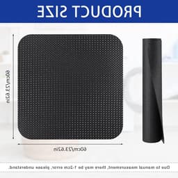 Antitrillingsmat van siliconen, 60 x 60 cm, antislip onderlegger voor wasmachine en koelkast, eenvoudig te reinigen en herbruikbaar, ideaal voor stabiliteit en geluidsreductie — thumbnail 5