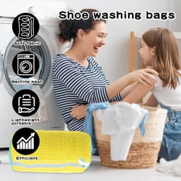 Solidchoice- Waszak Herbruikbaar - 2 Stuks Schoenenzakken - Waszak met Ritssluiting - Netmateriaal - 39 x 19 cm - Efficiënte Reiniging - Schoenentas — thumbnail 4
