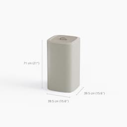 SP® Wasmand - 60L Wasmanden - Wasmand Met Deksel - Wasbox - Beige - 40cm x 40cm x 71cm — thumbnail 5