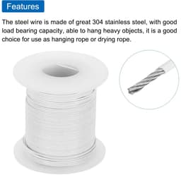 Staalkabel 40 m - 304 roestvrij staal - vinylgecoat - ideaal voor ophangen en tillen - ShopVlot — thumbnail 3