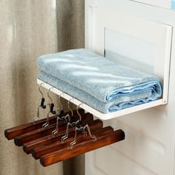 Wasmachine-rek opvouwbaar 40 x 25 cm - magnetisch - uittrekbaar - ideaal voor vuile kleding - ShopVlot — thumbnail 1