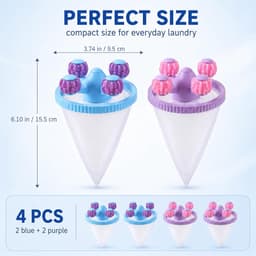 Pluisvanger wasmachine 4 stuks - roterende roller - effectief dierenhaar verwijderen - voor schone was - ShopVlot — thumbnail 4