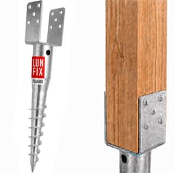 LUN FIX - Paalsteun U - 70x70 mm - grondanker voor inschroeven 685 mm - 1 stuk — thumbnail 1