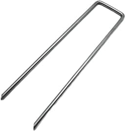 U-vormige metalen tuinpalen - Robuuste verankeringspalen - Gegalvaniseerde, roestvrije palen - Scherpe afgeschuinde uiteinden voor eenvoudige plaatsing in de grond - Stabiliseren tuinelementen-3.0mm*4cm*20cm — thumbnail 1
