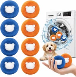 8 stuks Haaieverwijderaar voor wasmachines, herbruikbare haarvanger voor wasgoed, verwijdert honden- en kattenbont van - ShopVlot — thumbnail 1